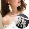 Fashion, Temperament Celebrity Tassel Lace Flower Rhinestone Pearl Long Earrings Earrings Earrings Stud Earrings