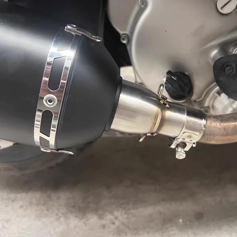 Motorcycle Modified Exhaust Pipe, Suitable for 28-45mm Adapter, 51mm Middle Link Pipe, Various Sizes Slip-On Connecting Pipe