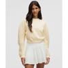 Scuba Cropped Relaxed Crewneck Butter Cream