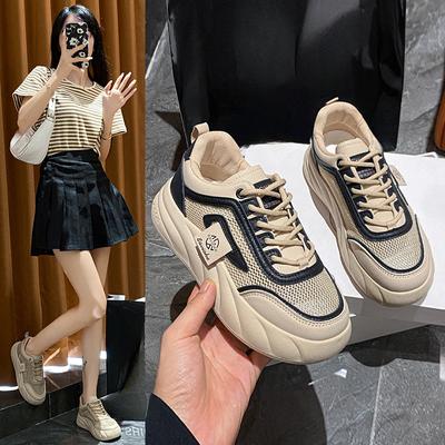 Маленькие белые туфли Женские летние новые Инс Студентки Досуг Спорт Универсальные кеды Через сетку