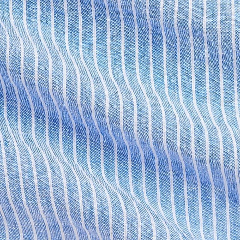 Polo Ralph Lauren Полосатая однобортная рубашка свободного кроя с длинным рукавом Мужские рубашки Синий MNPOWOV16824211-400