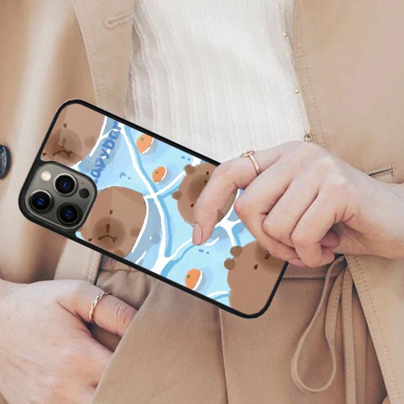 Милый Капибара Забавный Магнитный Чехол для Телефона ДЛЯ APPLE iPhone 17 Air 16 14 13 12 Pro Max 15 Plus Беспроводная Зарядка С Крышкой MagSafe