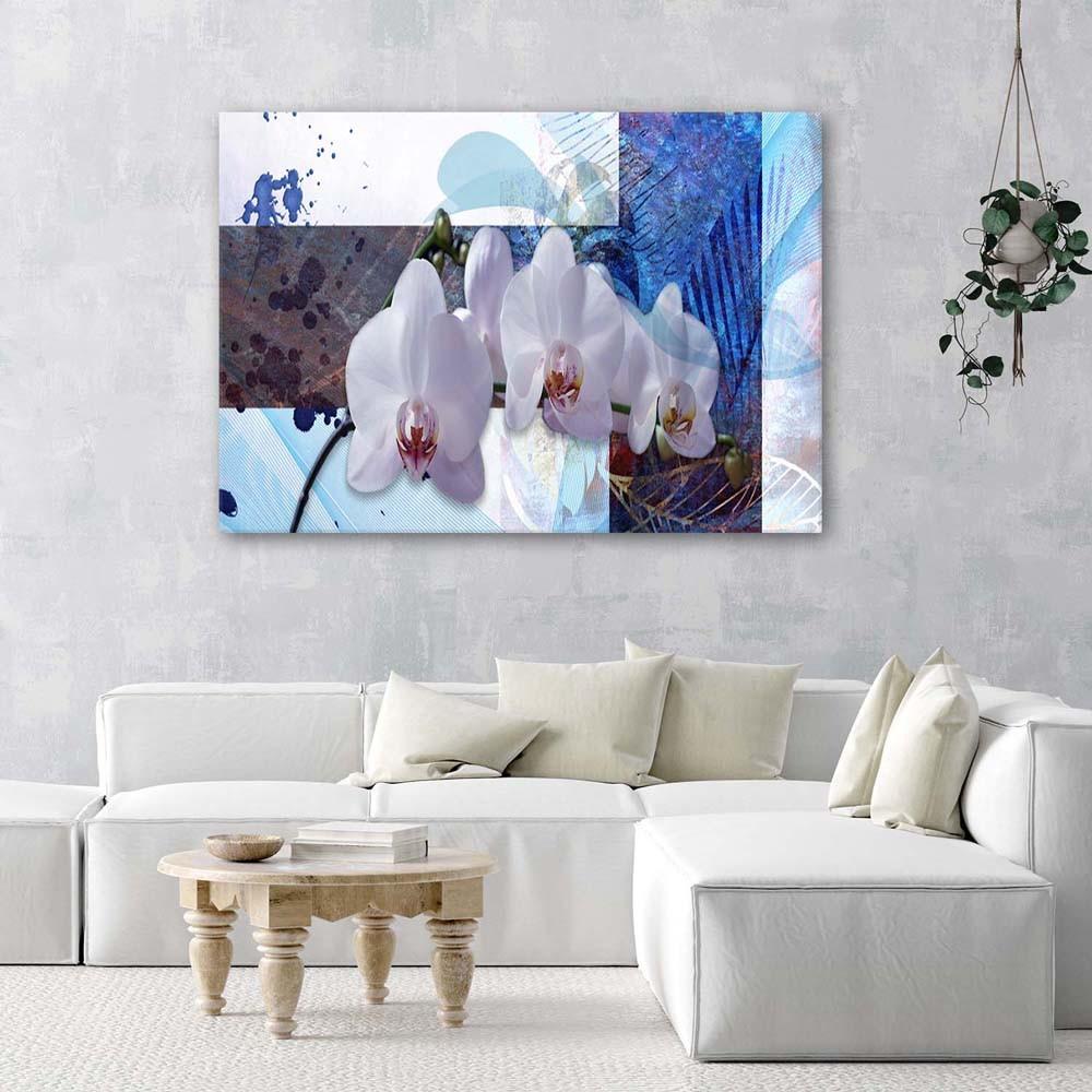 Canvas Print, Blue Orchid Composition