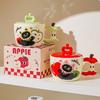 Креативная кружка Apple Cat с крышкой, высокая, красивая, парная, керамическая, сувенирная, подарочная, для лучших друзей, для завтрака