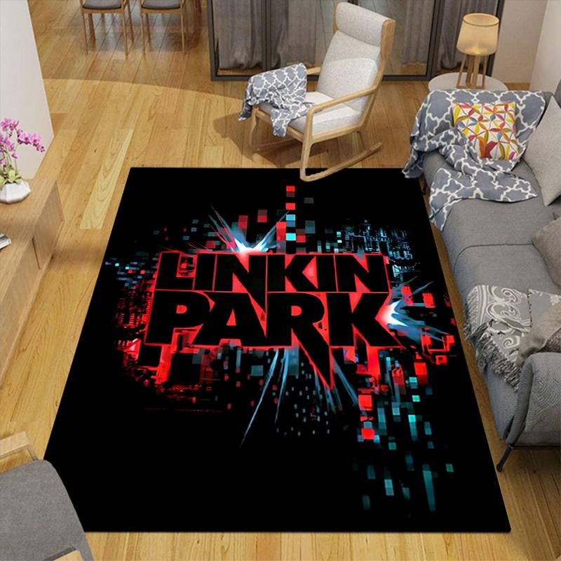 1Pc Linkin Park Live Concert Rug, Office Carpet Indoor Outdoor Doormat, Non-Slip, Comfortable, Living, Christmas Halloween, Xmas Gift G1300