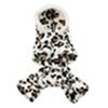 Dog Hoodie Hooded Flannel Winter Warm Leopard Printed Pet Puppy Clothes Jumpsuit Pajamas Outwear for Home