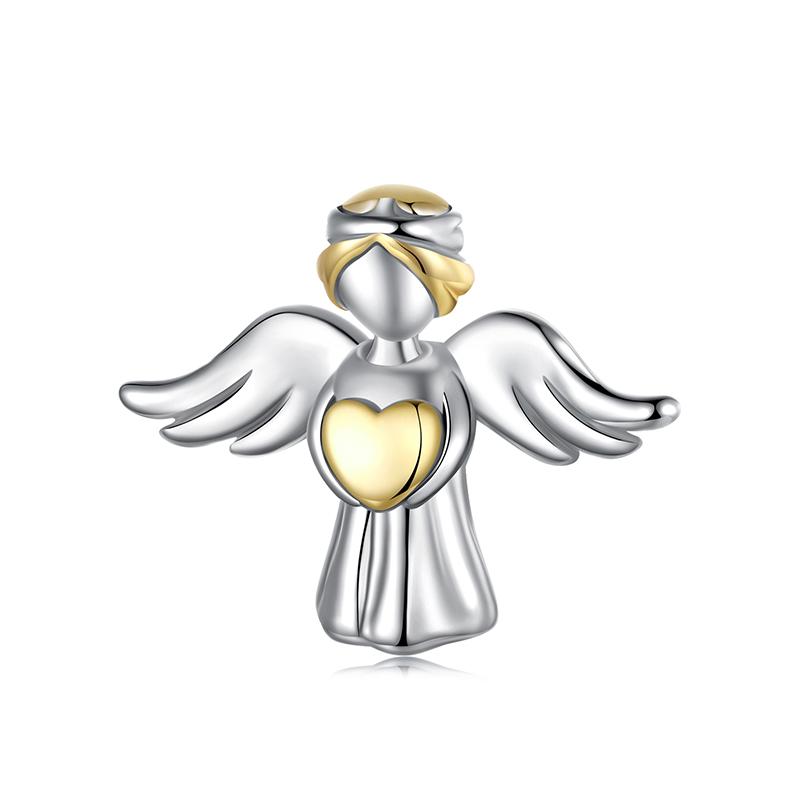 WOSTU Серебро 925 Проба Семейная серия украшений Шарм Мама и Дочь Бусины для Сестры Ангел Хранитель Подвеска Подходит для DIY Браслета НОВИНКА