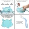 Silicone Baby Plate Suction Cup Non-slip Baby Plate Bpa Free With Spoons For Kids Dishwasher Safe Microwave Placemat High Chair (blue)