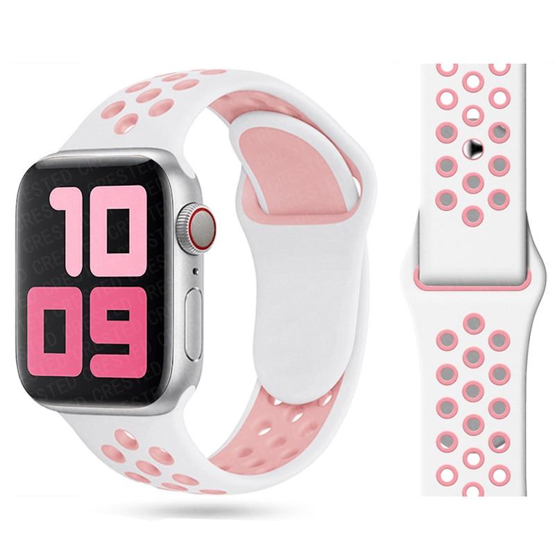 Ремешок для Apple Watch Band 7 SE 41 мм 45 мм 44 мм 40 мм 38 мм 42 мм спортивный силиконовый мягкий браслет аксессуары для Iwatch Series 6 SE 5 4 3 2 женщины мужчины
