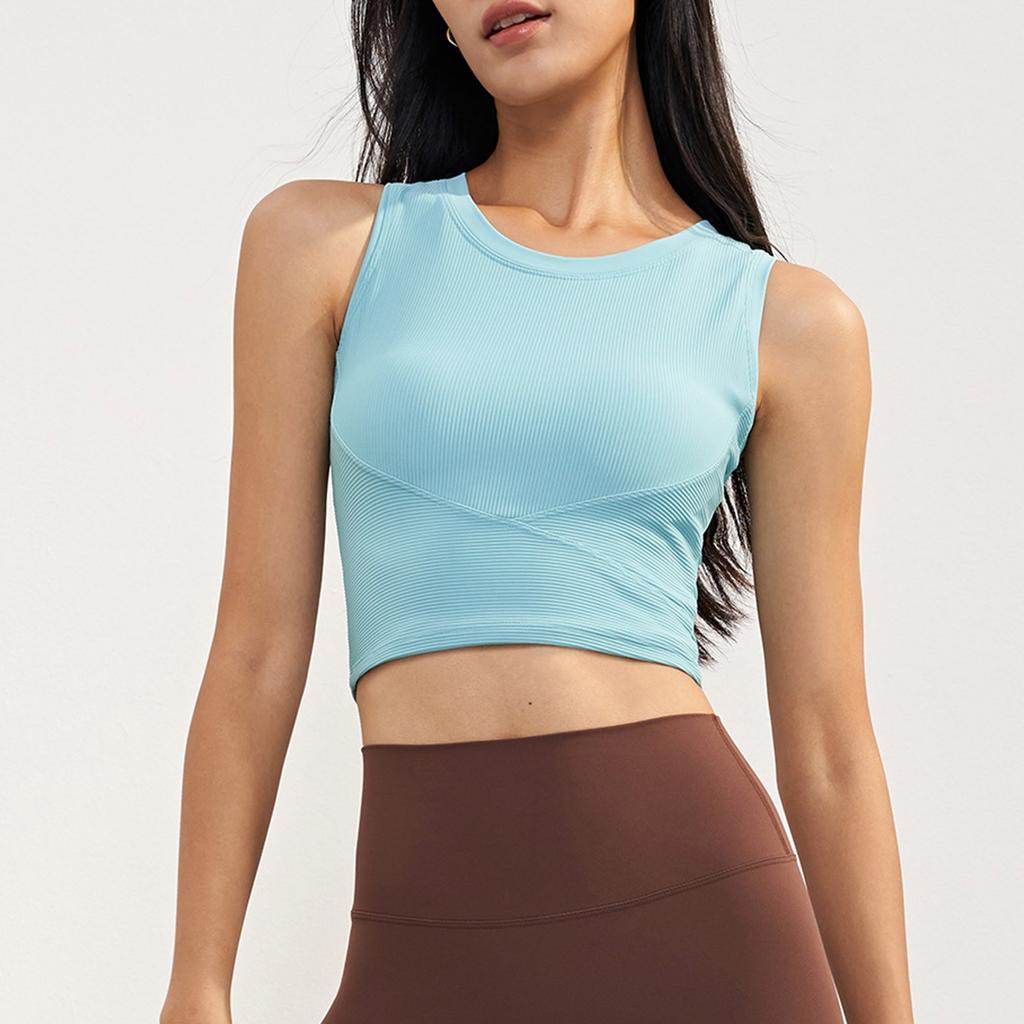 Fixed Cup Sports Vest One-piece Tight Slimming Fitness Bra I-shaped Beautiful Back Yoga Underwear For Women