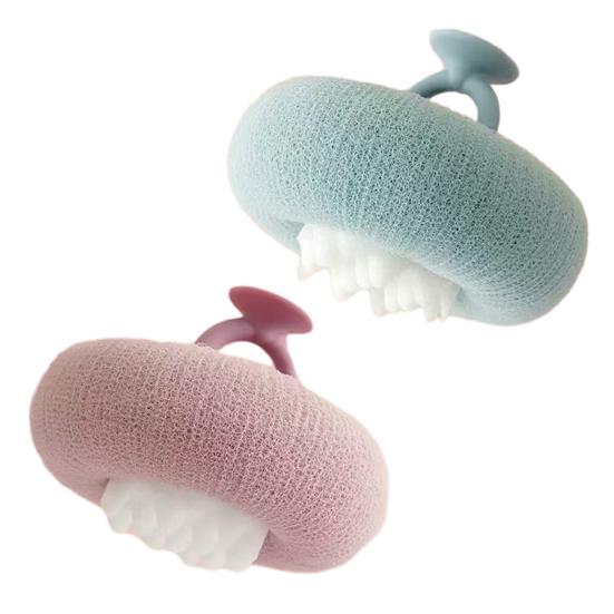 2 шт. Подсолнуховая щетка для ванны с присоской, глубоко отшелушивающая душевая губка, 3D сотовая структура, мочалка для душа