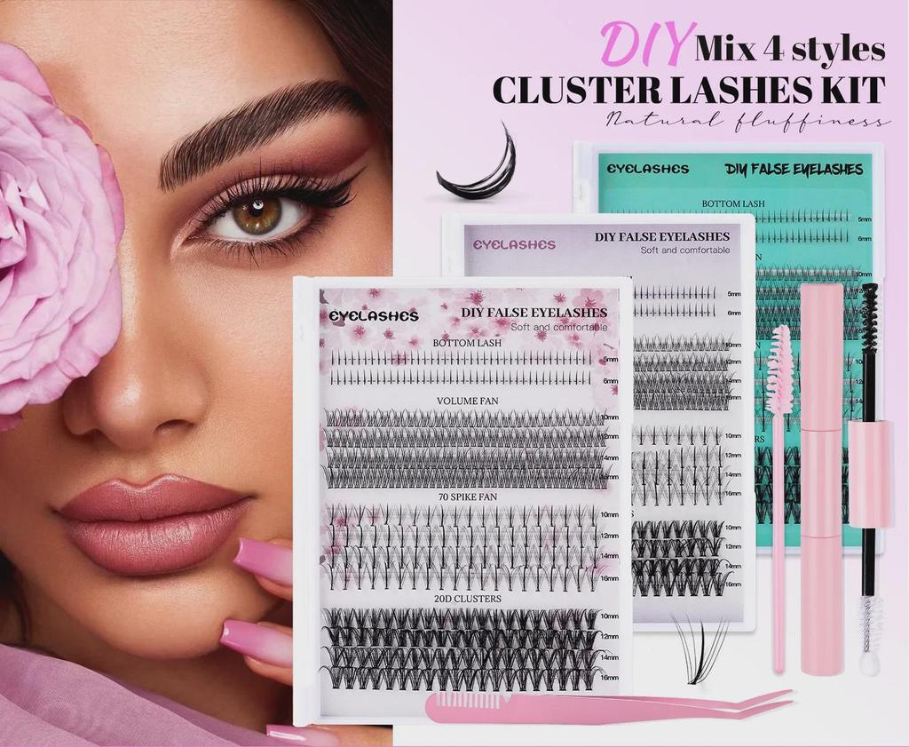 404 Clusters Large-Capacity Lower Eyelashes: DIY Mixed Small Devil Single Cluster False Lashes