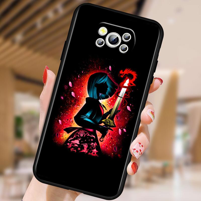 Принцесса аниме Белоснежка для Xiaomi Mi Poco F5 F4 F3 F2 X5 X4 X3 M6 M5 M5S M4 M3 C40 Pro GT NFC 5G черный чехол для телефона