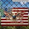 Плоский 2D, 1 шт. Алюминиевый знак «250 лет свободы 1776-2026» с орлом США 12x8 дюймов - Патриотический дизайн с флагом США и белоголовым орлом, 250-летие США