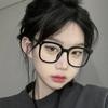 Fashion Unisex Square Plain Glasses for Men Women Pc Frame Glasses for Party Eyeglasses 2 Point Frame Optical Glasses