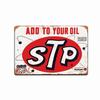 STP Racing Vintage Looking Gas Oil Sign Station Garage Retro Rustic Tin Sign