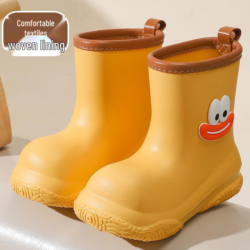 Детские непромокаемые сапоги Dopamine для мальчиков и девочек - Нескользящие, с подкладкой из ЭВА-флиса, Съемные, для детского сада и школы