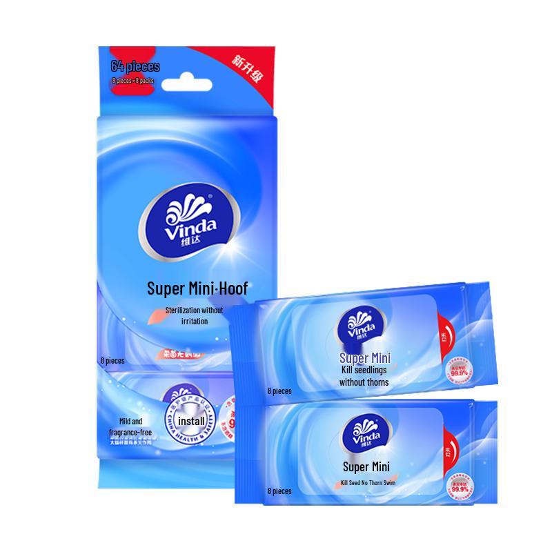 Vinda 99,9% Бактерицидные Безспиртовые Портативные Влажные Салфетки