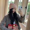 Polyester Floral Knitted Beanie Hat 56cm-58cm Circumference Handmade Beanie  Outdoor Wear