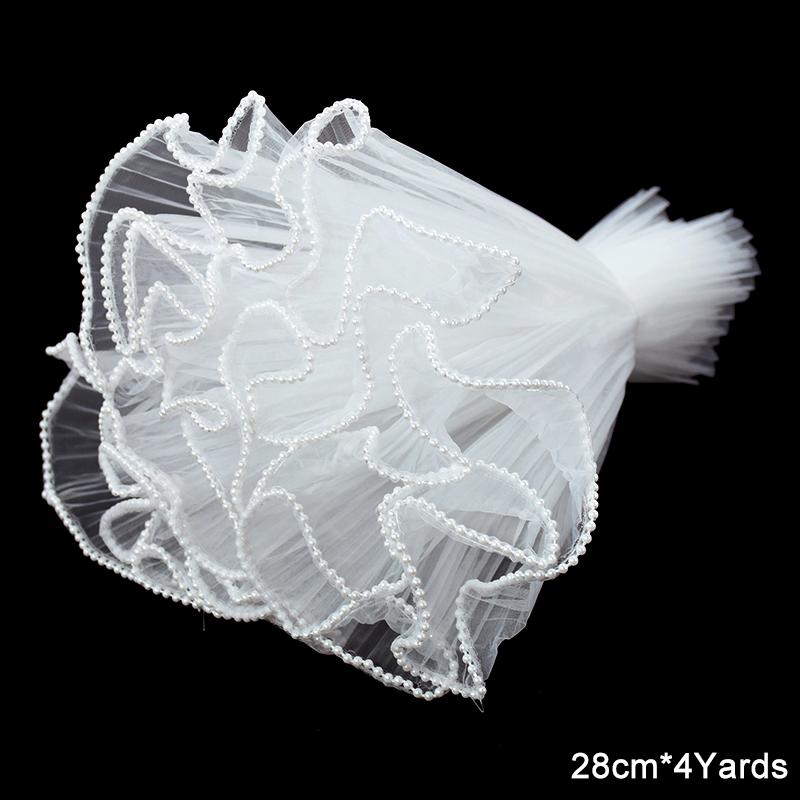 4 ярда упаковка для букета цветов жемчужная пряжа волна роза флористическая упаковка кружевной сетчатый материал свадебный подарок украшения принадлежности