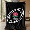 England rugby Theme blanket Soft Flannel Blanket Plush Throw Blanket Cozy Sofa Bed Blanket for Home Decor