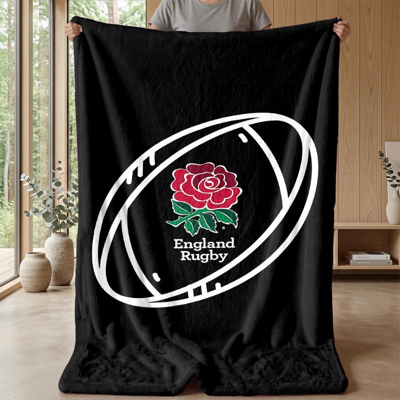 England rugby Theme blanket Soft Flannel Blanket Plush Throw Blanket Cozy Sofa Bed Blanket for Home Decor