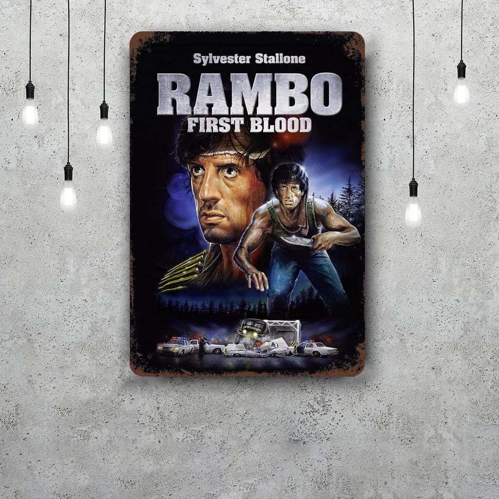 Сильвестр Сталлоне Декор Постер Винтажная Жестяная Вывеска Металлическая Вывеска Декоративная Табличка для Паба Бара Мужской Уголок Клуба Настенное Украшение