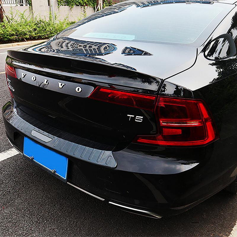 Для Volvo Для Volvo S90 T5 2017 2018 2019 2020 Черный Карбон Задняя Крышка Багажника Спойлер-Утиное Хвост Губа Крылья Внешний Тюнинг Автомобиля Аксессуары