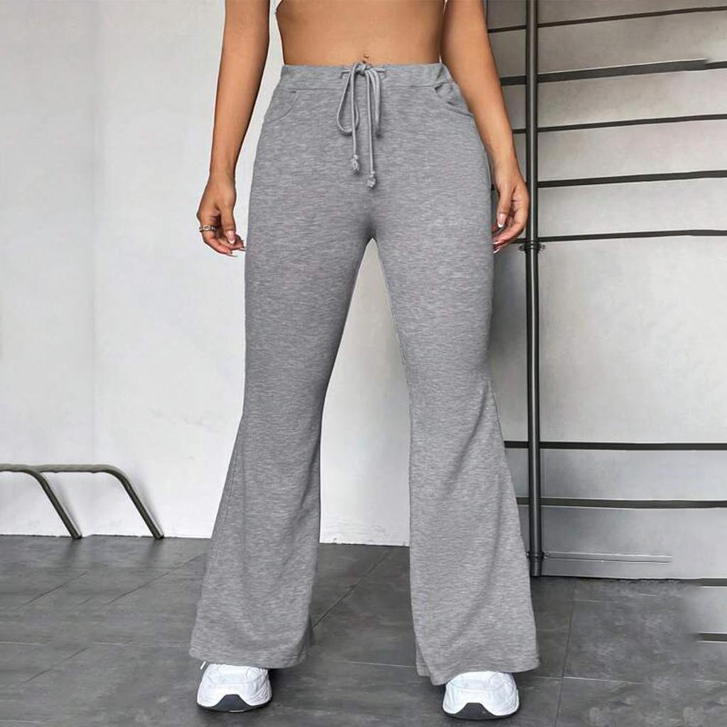 Расклешенные брюки Danmo с высокой талией, однотонные, для йоги, женские, для активного отдыха