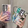 Цветочный Мраморный Чехол для Телефона для Samsung Galaxy S24Ultra S23 FE Note 20 Ultra S20 S21 S22 Plus S20fe S23Ultra 5G Силиконовый Мягкий