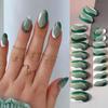 24pcs Detachable False Nails Full Cover DIY Fake Nails French Short Oval