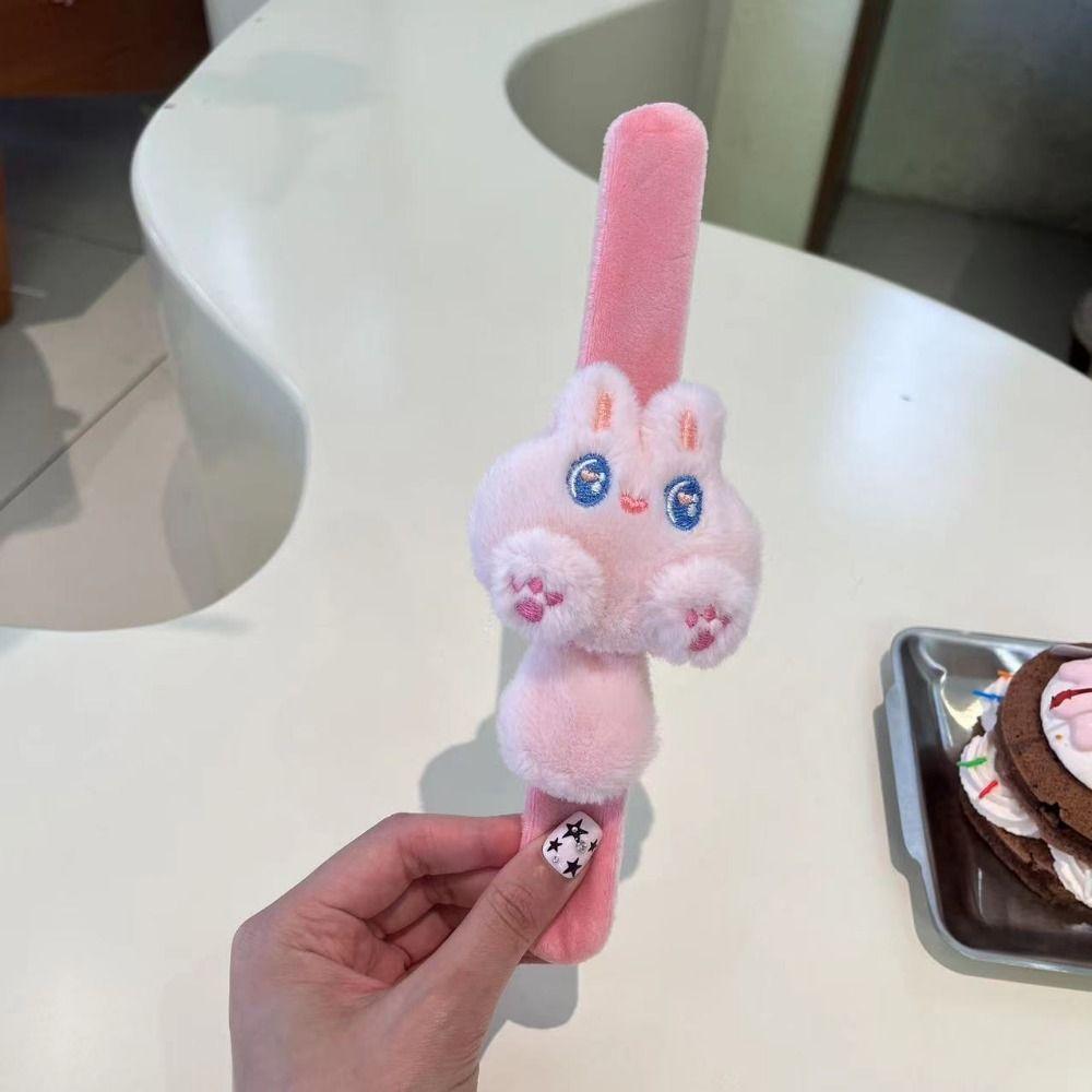 Simulation Plush Doll Slap Bracelet Rabbit Capybara Plush Wrist Band BirthdayGift