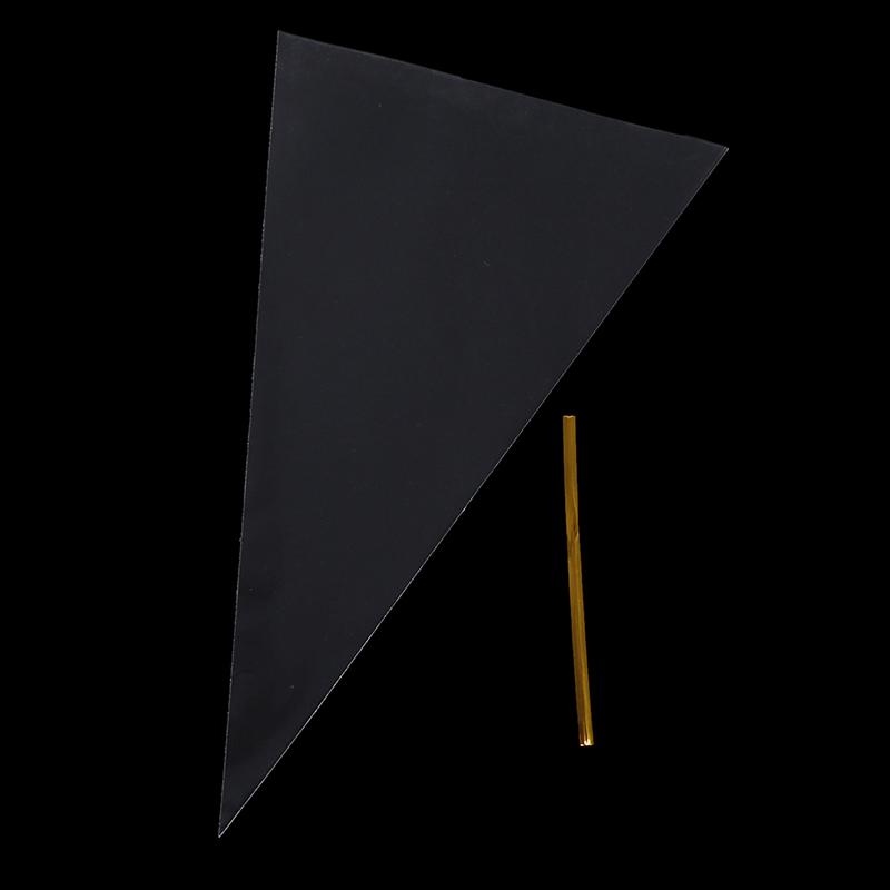 100X прозрачных целлофановых пакетов в форме конуса для упаковки конфет, попкорна, цветов, свадебных подарков