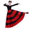 Big Swing Belly Dance Costumes Satin Paso Doble Dance Dress Spanish Flamenco Skirt  for Women