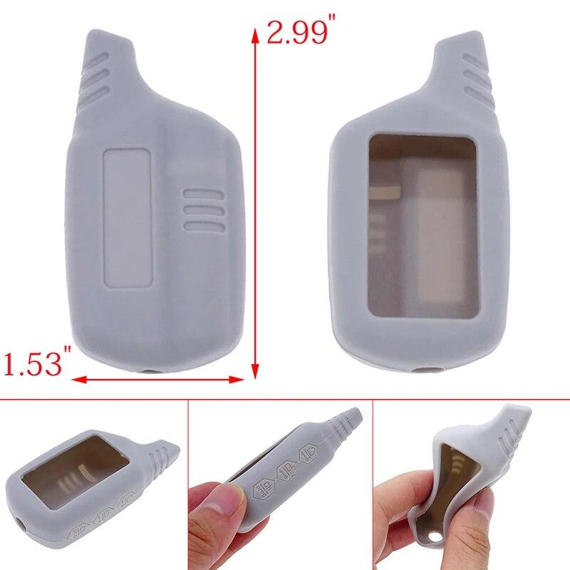 Чехол для автомобильного ключа B9, силиконовый чехол с ЖК-дисплеем, ЖК-дисплей для Starline B91/B61/A91/A61 KGB FX-5 Jaguar, двухсторонний брелок с сигнализацией, автомобильный пульт дистанционного управления