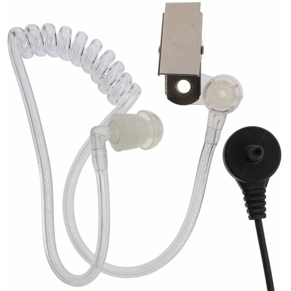 PTT Mic Headset Air Covert Acoustic Tube In-ear Earpiece Pin Talkie Radios For Guidanc A5F3