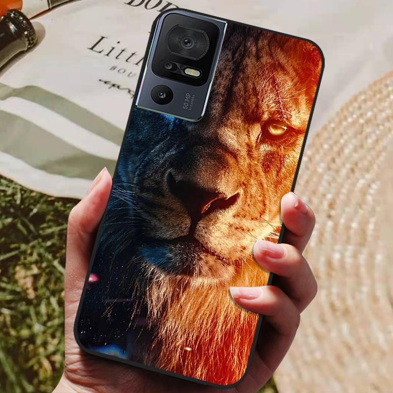 Для чехла TCL 40 SE 2023 Мягкий черный силикон ТПУ Задняя крышка телефона для TCL 40SE Защитный Чехол Бампер для TCL40SE Корпуса