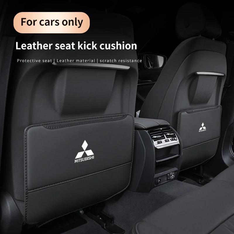 Для Mitsubishi Outlander Pajero Asx Lancer EX Evolution X Ralliart Защита спинки сиденья автомобиля Противоударная накладка Задний карман-органайзер