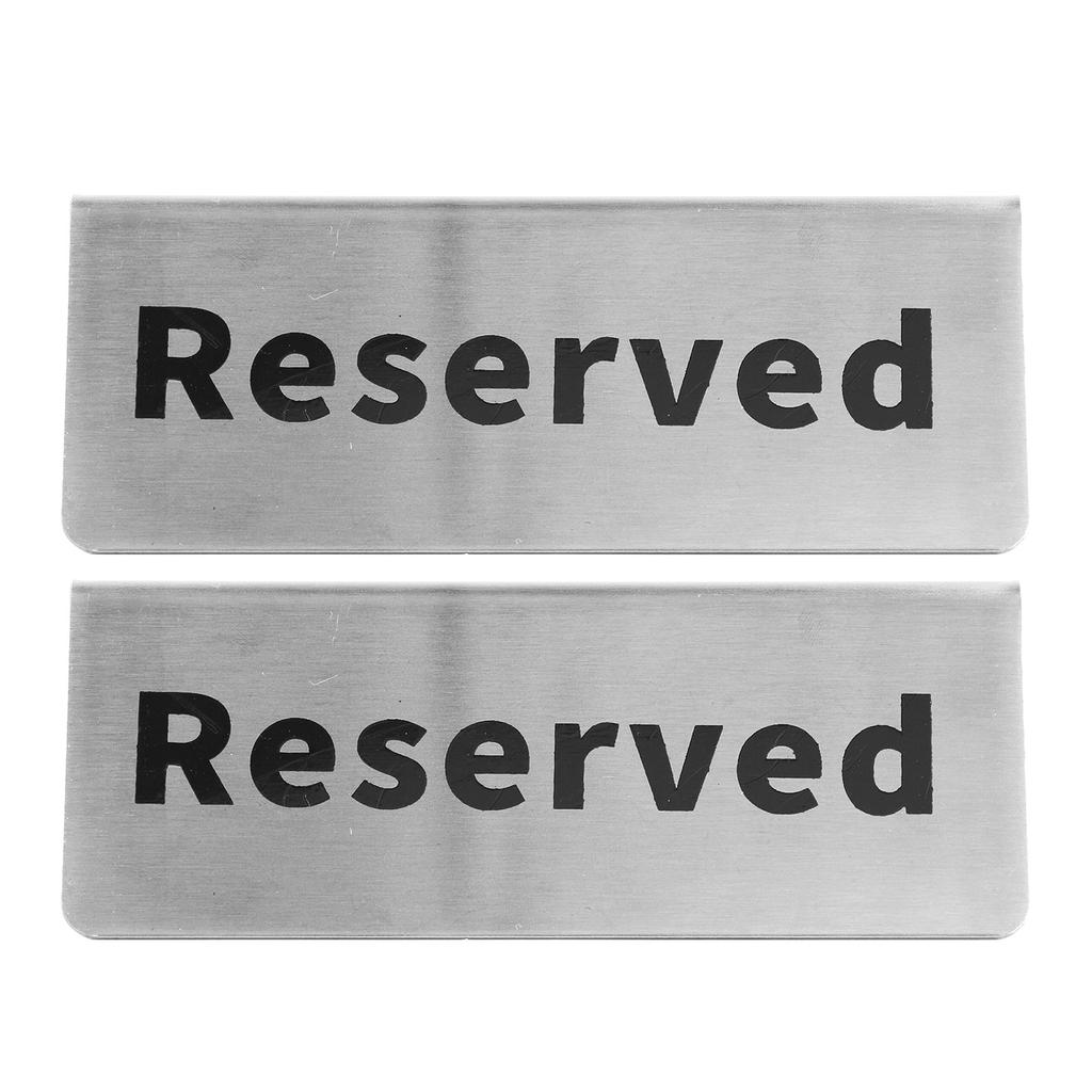 Table Top Sign Stainless Steel Double Sided Versatile Silver Tabletop Card Sign for Party Wedding Hotel