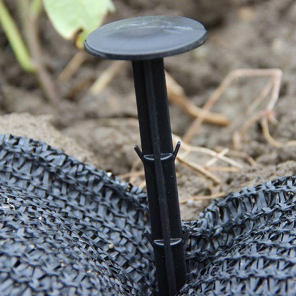 100pcs Fixing Nails Ground Nails Barb Design Plastic Pegs Anti-rust Grass-proof Cloth Nails Orchard