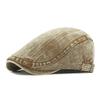 Spring Summer Cotton Denim Beret Men's British Peaked Cap Retro Progressive Cap
