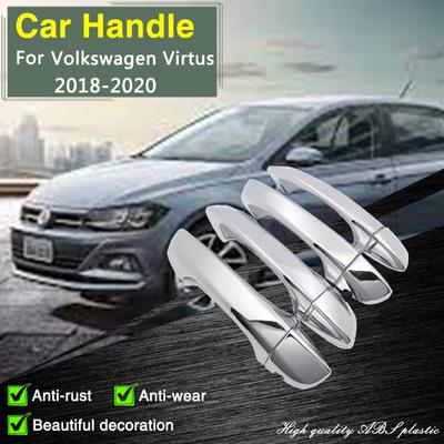 Для Volkswagen VW Virtus 2018 прочный хромированный чехол для дверной ручки, отделка автомобильной крышки, аксессуары, Стайлинговые наклейки