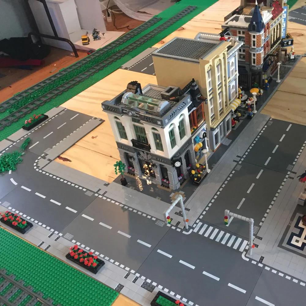 City Classic 32x32 32x16 16x16 Точек Базовая Пластина Дорожная Пластина Прямая Изогнутая Река Базовая Пластина Строительный Блок Фигурки Строительные Блоки