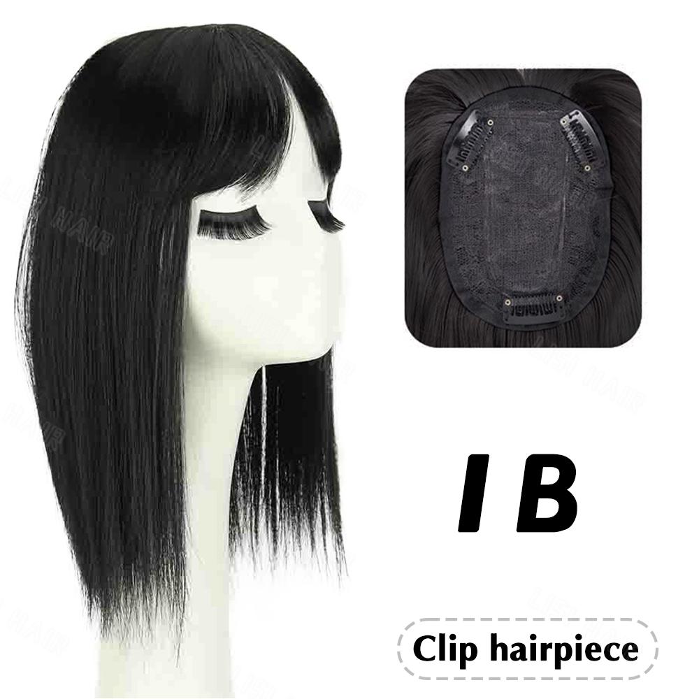 Синтетические прямые заколки для волос в наращивании волос натуральные короткие шиньоны для женщин с челкой натуральный цвет