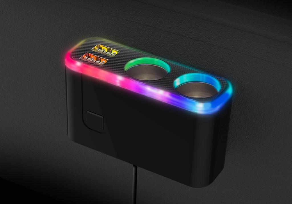 Kashimura Dual Separate 2 USB with Rainbow KX236 Co., Ltd. Socket, 4.8A, Light,