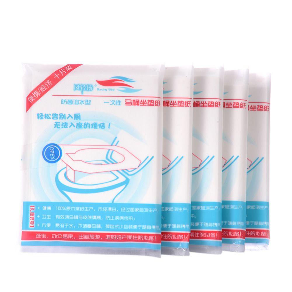 10/20/50pcs Travel Sanitary Bathroom Disposable Toilet Seat Cover Waterproof Cushion Paper Pad