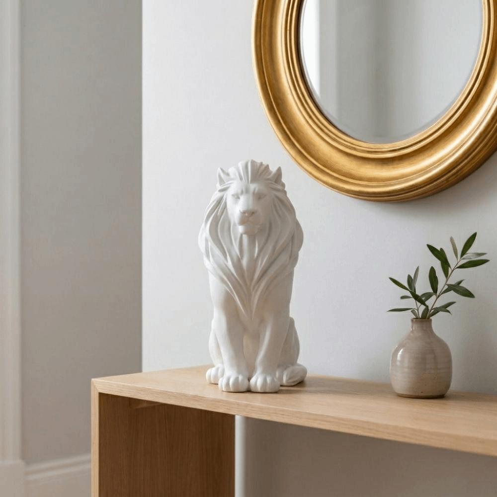 10cm Lion Figurine Crafts Lion Statue Sculpture Desktop Ornaments Office