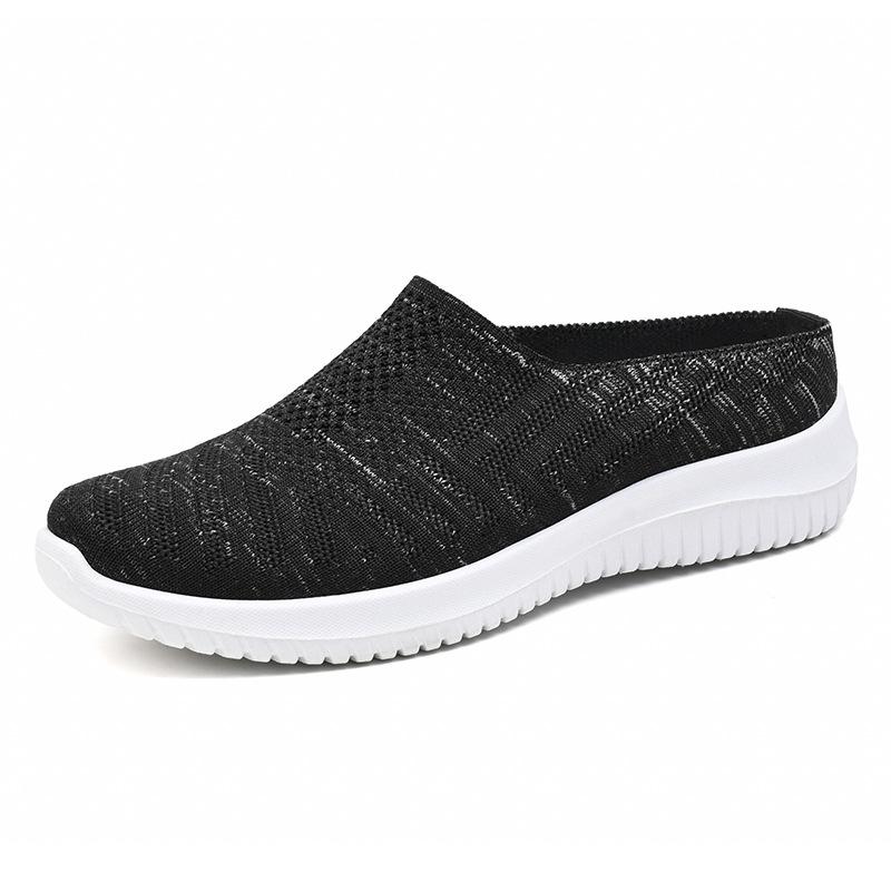 New Women's Shoes for Women's Shoes Large Size Cloth Shoes Breathable Flying Woven Shoes Soft Sole Casual Mother's Shoes