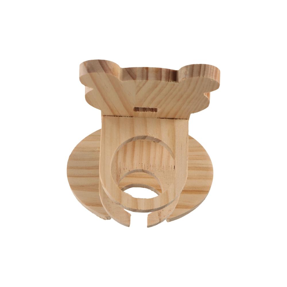 Wooden Hamster Water Bottle Holder Adjustable Pet Water Bottle Stand for Cage