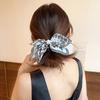 Elegant Retro Double - sided Cashew Flower Love Bow Hair Clip Temperament Print Fabric  High-End Hair Accessories For Women